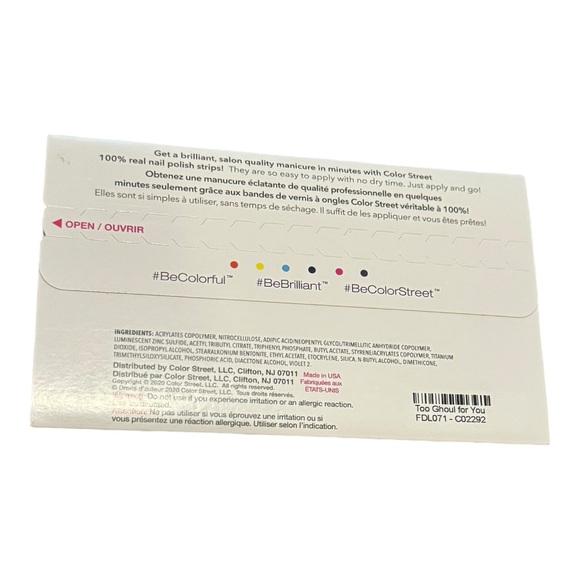 Color Street TOO GHOUL FOR YOU Ghost Glow In The Dark Halloween Moon Stars - Picture 4 of 10